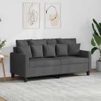 vidaXL Tweezitsbank / zetel 140 cm stof donkergrijs, Verzenden, Nieuw