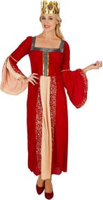 2dekans | TecTake Koninginnenkostuum - dames - XL – Rood, Ophalen of Verzenden, Nieuw