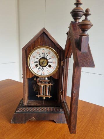 Horloges de table/bureau - Junghans - Antique Bois, Laiton -, Antiquités & Art