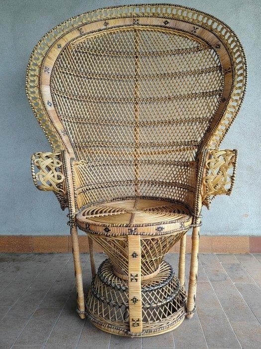 Fauteuil (2) - Peacock Stoel - Rattan - Set fauteuil en, Antiquités & Art, Art | Objets design
