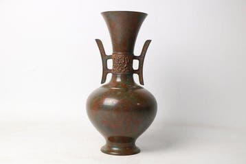 Vaas - Brons - Japan - Archaïsche vaas met handvatten