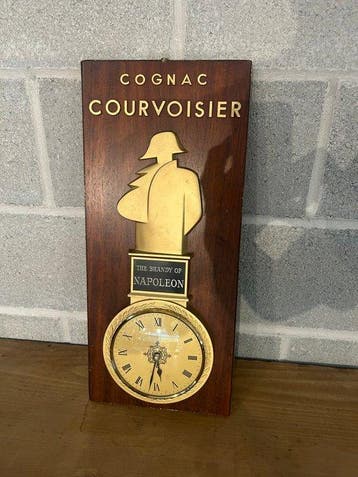 Horloge - cognac courvoisier Napoléon - Vintage Bois -