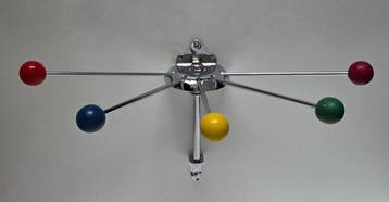 Kapstok - Chroom, Hout - Iconische wandhaak Sputnik uit de
