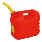 RODE JERRYCAN KUNSTSTOF+TUIT 10 LTR NIEUW!!!, Verzenden