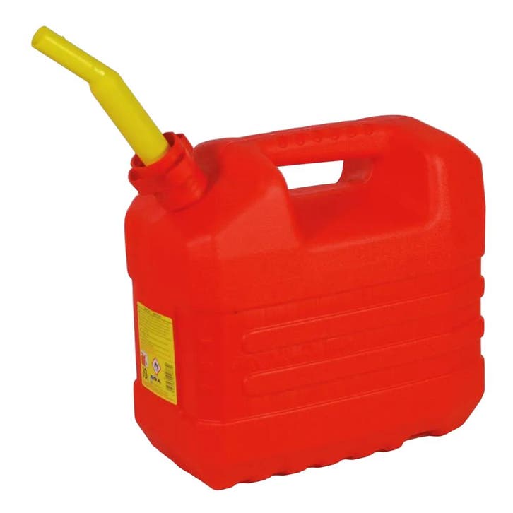 RODE JERRYCAN KUNSTSTOF+TUIT 10 LTR NIEUW!!!, Zakelijke goederen, Machines en Bouw | Keten en Containers, Verzenden