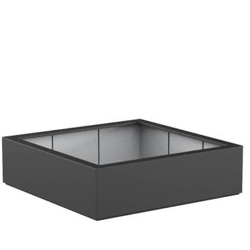 Polyester plantenbak 140x140x40cm - Met bodem, Kunststof, 100 cm of meer, Vierkant, Nieuw