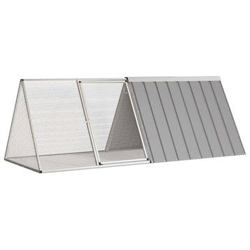 vidaXL Konijnenhok 201,5x80,5x71 cm gegalvaniseerd staal, Verzenden, Nieuw