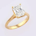Ring - 14 karaat Geel goud - 3.01ct. tw. Diamant (Lab-grown)