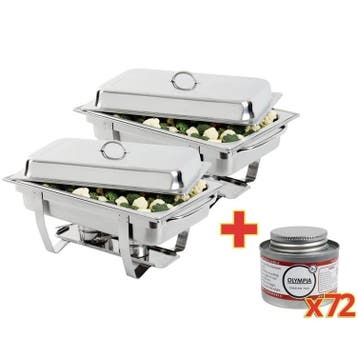 Set Chafing Dishes | MILAN | RVS | 1/1 GN (9L) | Incl., Verzenden, Nieuw in verpakking