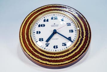 wandklok - Junghans ATO - MAT - Mid-century modern Keramiek,