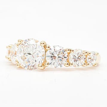 Zonder minimumprijs - Ring - 14 karaat Geel goud - 3.07ct., Nieuw