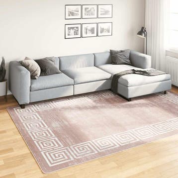 vidaXL Vloerkleed wasbaar 190x300 cm beige, Verzenden