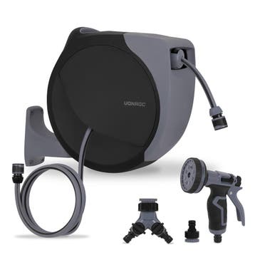 Automatische slanghaspel – Incl. 20m premium tuinslang,, Verzenden, Nieuw