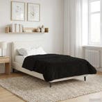 vidaXL Winter Duvet Zwart 155 x 200 cm Microvezel en Teddy, Verzenden, Nieuw