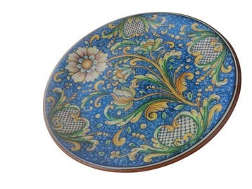 Caltarigone - Wandbord - traditionelles Design - Keramiek -