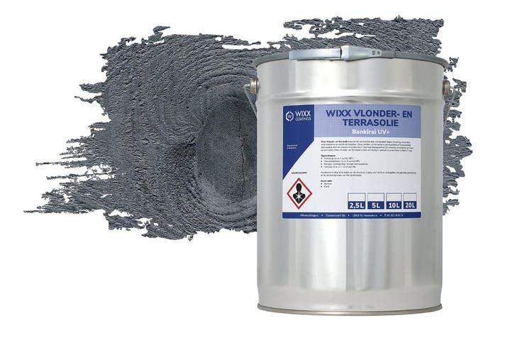 Wixx Vlonder en Terrasolie UV+ Antraciet 2.5L, Bricolage & Construction, Peinture, Vernis & Laque, Envoi