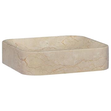 vidaXL Gootsteen 40x40x10 cm marmer crèmekleurig, Doe-het-zelf en Bouw, Sanitair, Verzenden, Nieuw