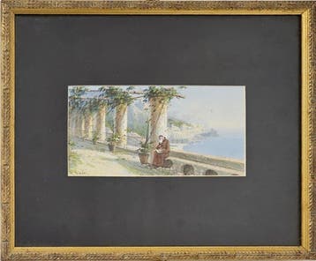 Maria Gianni (1873 - 1956) - Veduta di Amalfi dal convento