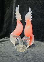 2 Sculture di Pappagalli in vetro di Murano -, Antiek en Kunst