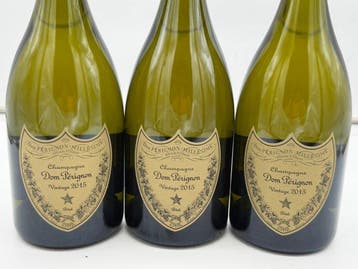 2015 Dom Pérignon - Champagne Brut - 3 Bouteilles (0,75 L), Verzamelen, Wijnen, Nieuw