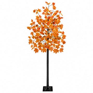 vidaXL LED-esdoorn-kerstboom Bruin 210 cm Kunststof 144, Verzenden