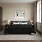 vidaXL Winter Duvet Zwart 220 x 240 cm Microvezel en Teddy, Verzenden, Nieuw