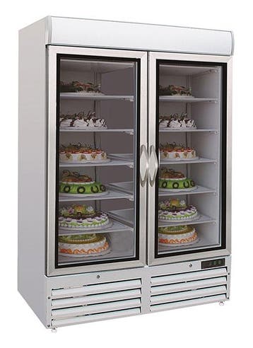Vrieskast 2 Glasdeuren, Verzenden, Nieuw in verpakking, Koelen en Vriezen
