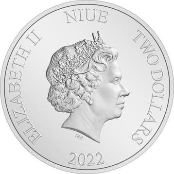 Niue. 2 Dollars 2022 1 oz $2 Niue Year of the Tiger Silver
