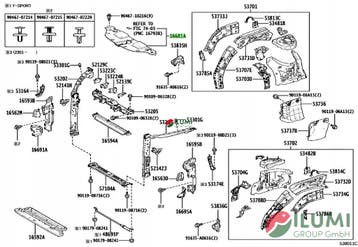 Voorste afdekking Lexus NX II 16681-25060, Verzenden, Gebruikt, Lexus