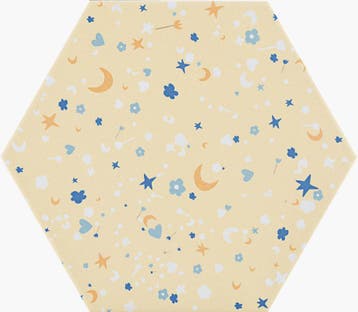 19,8X22,8 HEX AGATHA CONFETTI 21 AMA Mat, Ophalen of Verzenden