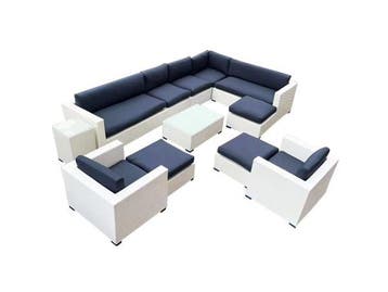 Veiling - Loungeset incl. kussens 12-delig, Jardin & Terrasse, Ensembles de jardin
