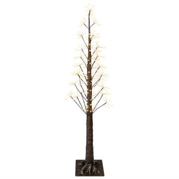 vidaXL Starburst-kerstboom Bruin 150 cm Kunststof 304 LEDs, Verzenden