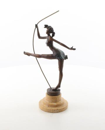 Figure - Bronzeskulptur einer Ballerina 30CM - Bronze,, Antiek en Kunst