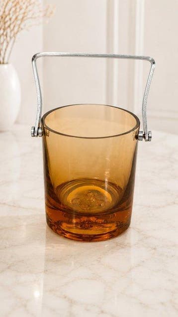 Design Mid-Century Modern - Seau à glace vintage en verre