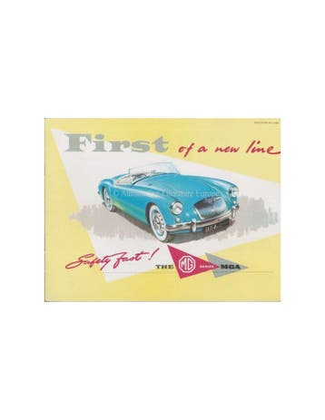 1956 MG MGA BROCHURE ENGELS, Nieuw