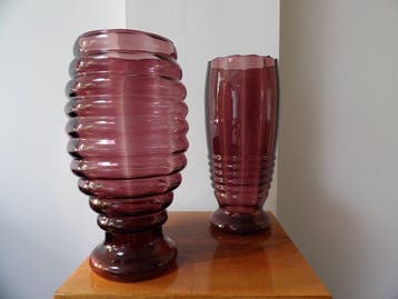 Doyen - Vase (2) - Verre, Antiquités & Art