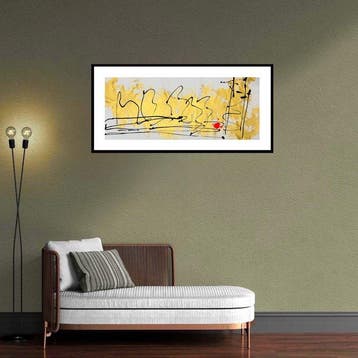 Dam Domido - Gold and red - 100 x 45 cm - White background