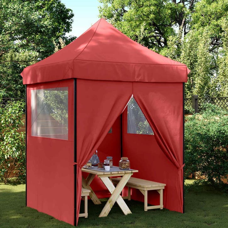 vidaXL Partytent Bordeauxrood 200 x 200 x 306 cm Oxford Stof, Jardin & Terrasse, Tonnelles, Envoi