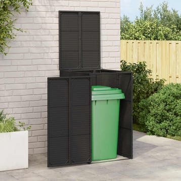 vidaXL Doos Afvalemmer Doos Zwart 65 x 80 x 115 cm, Verzenden, Nieuw