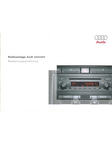 2004 AUDI CONCERT INSTRUCTIEBOEKJE DUITS