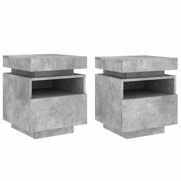 Lot 2 tables de chevet LED beton - Seconde chance eco-res..., Verzenden