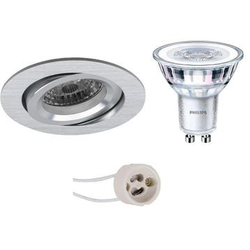 LED Spot Set 5W - Kantelbare Ronde Witte Inbouwspot met GU10, Verzenden, Nieuw