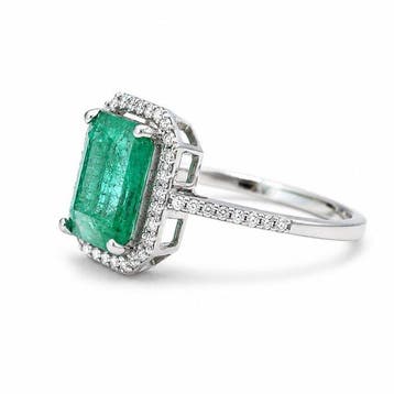 Sans prix de réserve - Bague Platine - 1.94ct. tw. Émeraude