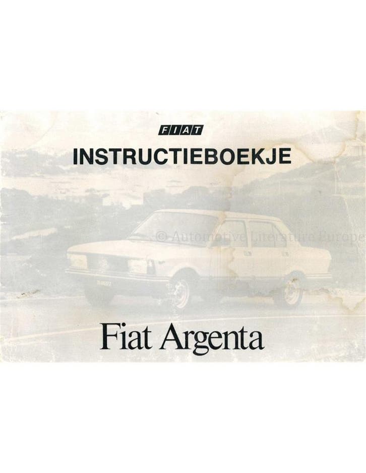 1983 FIAT ARGENTA INSTRUCTIEBOEKJE NEDERLANDS, Auto diversen, Handleidingen en Instructieboekjes