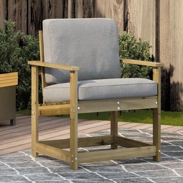 vidaXL Tuinstoel 62x56x77 cm geïmpregneerd grenenhout, Verzenden
