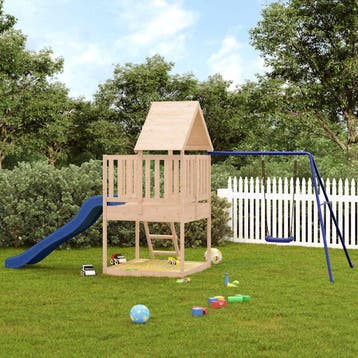vidaXL Speelhuis massief grenenhout, Kinderen en Baby's, Speelgoed | Buiten | Speeltoestellen, Verzenden, Nieuw