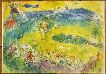Marc Chagall (1887-1985) - Grande Lithographie double page,