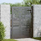 vidaXL Tuinpoort met slot Zwart 110 x 155 cm Gepoedercoat, Verzenden, Nieuw