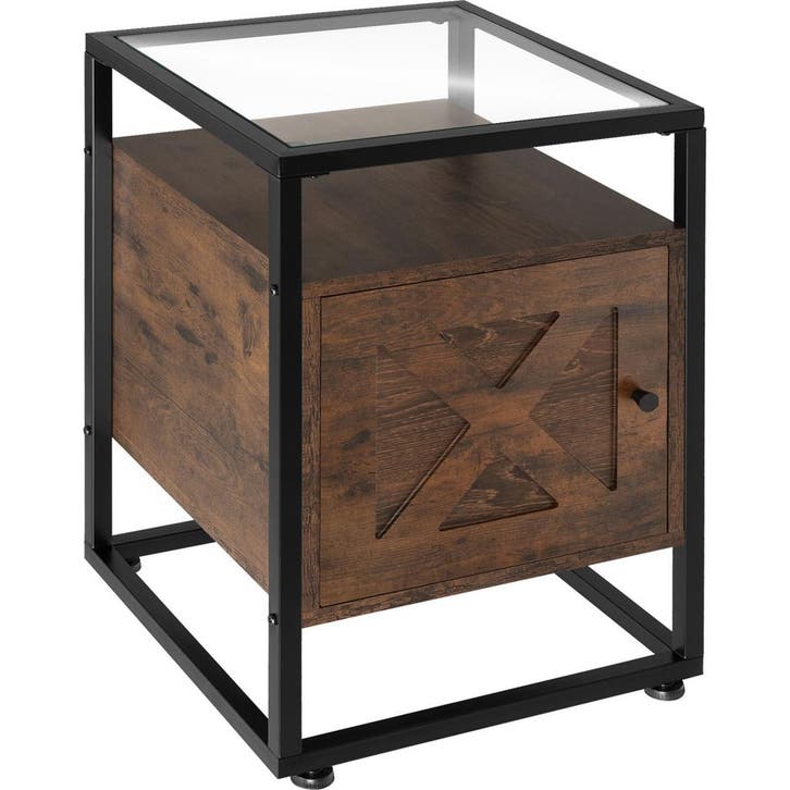 tectake Nachtkastje Kidderminster 40x43x60,5cm - Industrieel, Maison & Meubles, Tables | Tables d'appoint, Envoi