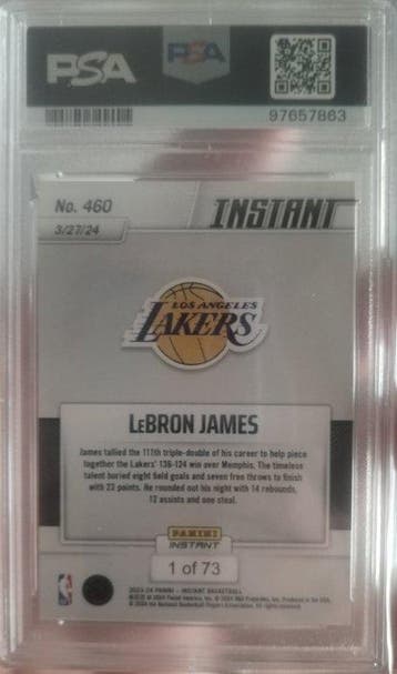 2023/24 Panini Panini Instant LeBron James #460 Carte